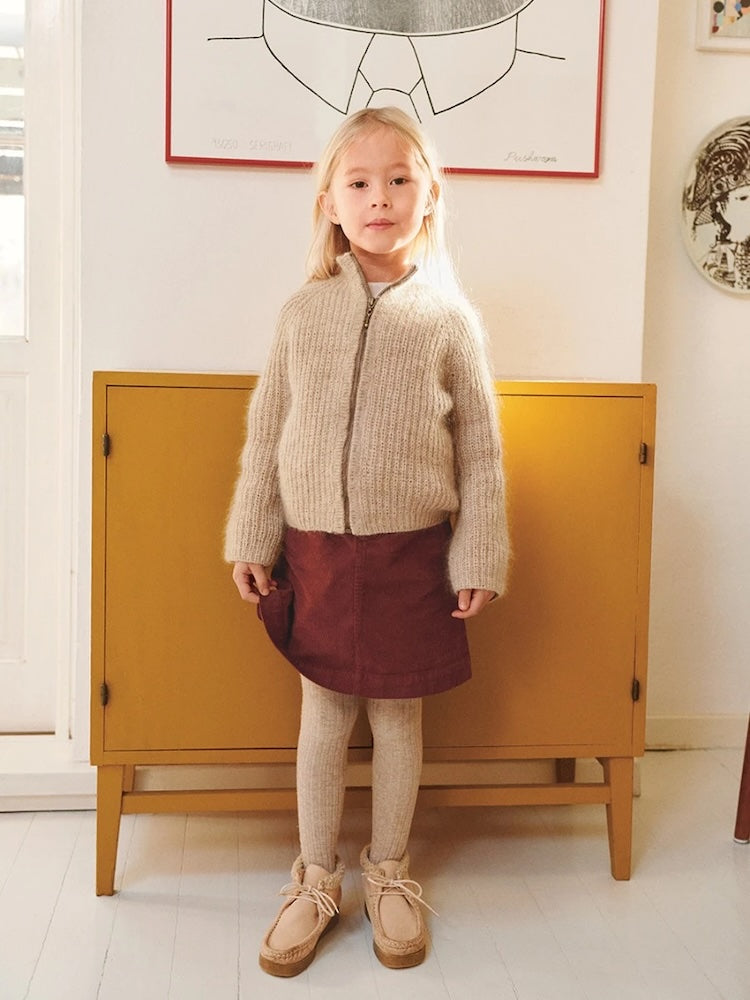 Tia Zipper Jacket Kids | Halbpatentjacke für jeden Tag aus Sunday und Tynn Silk Mohair von Sandnes