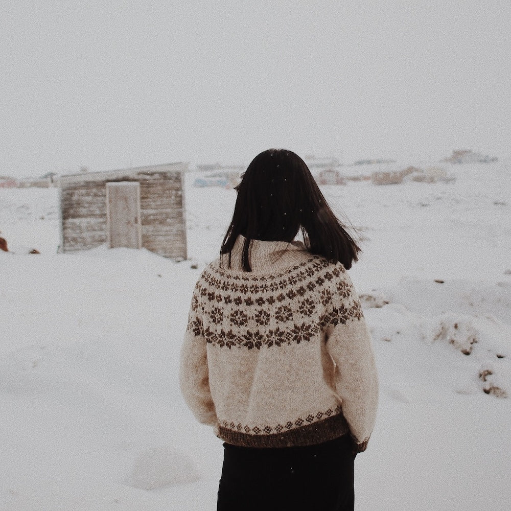 Saskie und Co Hytte Sweater mit Plötulopi von Lopi Island 1