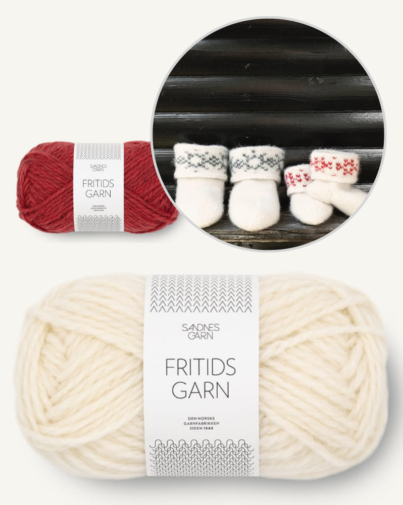 Gefilzte Schneekristall Hausschuhe | bezauberndes Geschenk aus Fritidsgarn von Sandnes Garn