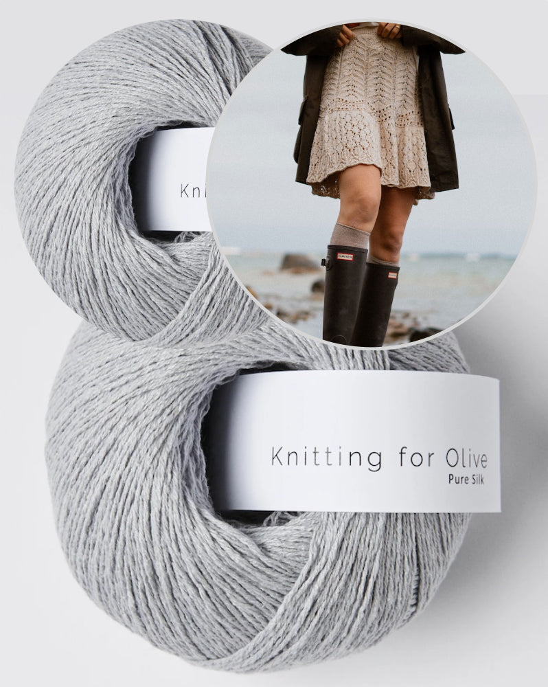 Seashore Skirt | atemberaubend romantisches Muster aus Pure Silk von Knitting for Olive