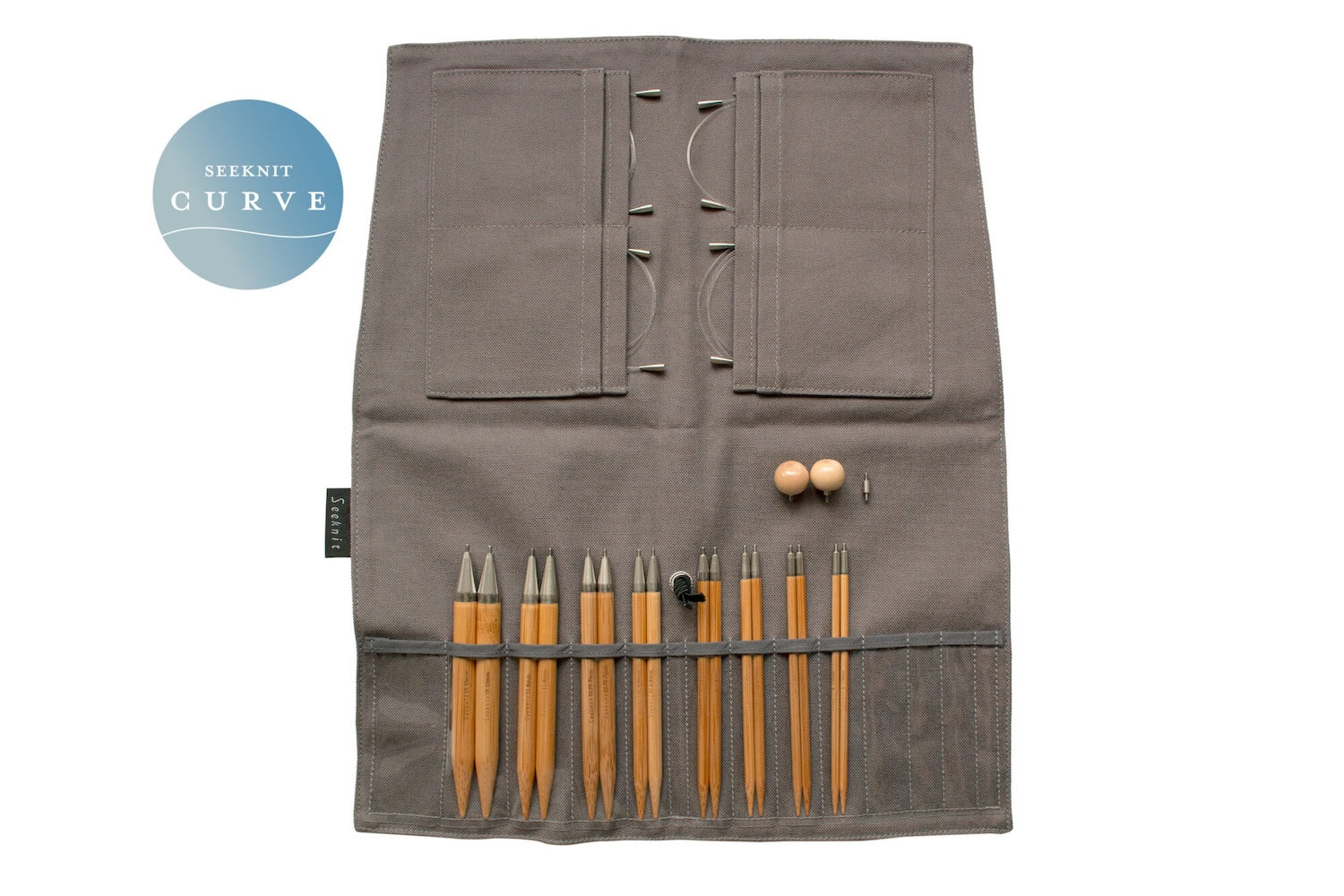 Koshitsu Curve Nadelset - 10 cm Länge, dünne Spitzen - 2,75 bis 5,00 mm, 8 Größen