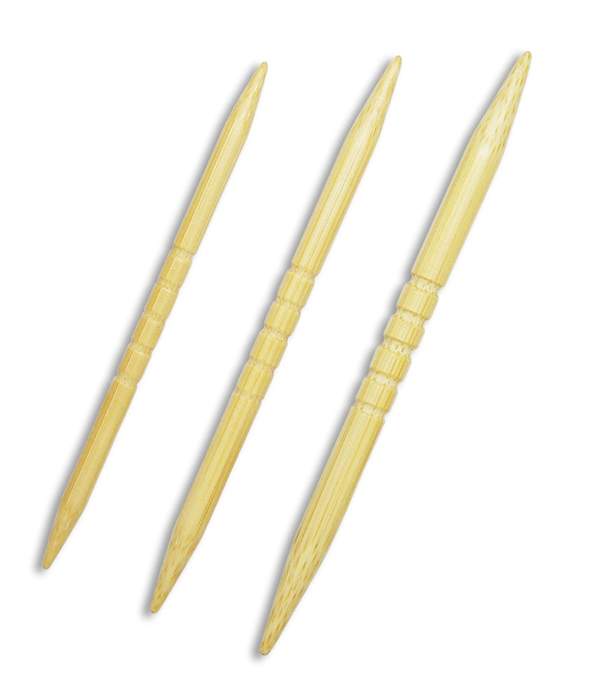 Shirotake braiding needles bamboo set of 3