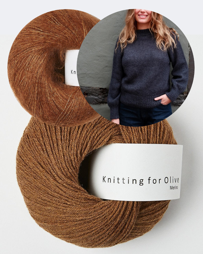 Simple and Simple Sweater von Knitting for Olive mit Merino und Soft Silk Mohair dreifädig 11