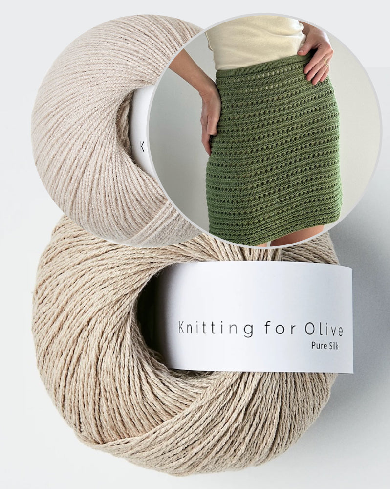 Skirt No. 2 | luftiges Strukturmuster aus Pure Silk und Merino von Knitting for Olive