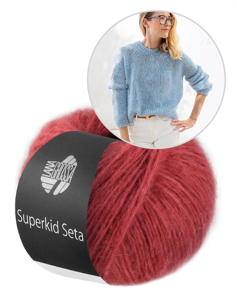 Sky Sweater | Basic Kuschelpullover aus Superkid Seta von Lana Grossa