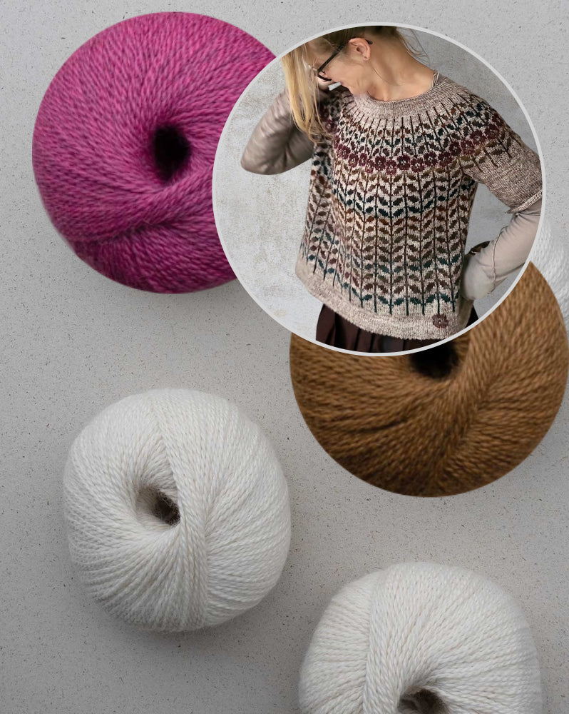 Sleeping Beauty Sweater | zarte Blätter und Blüten aus Balayage von Pascuali