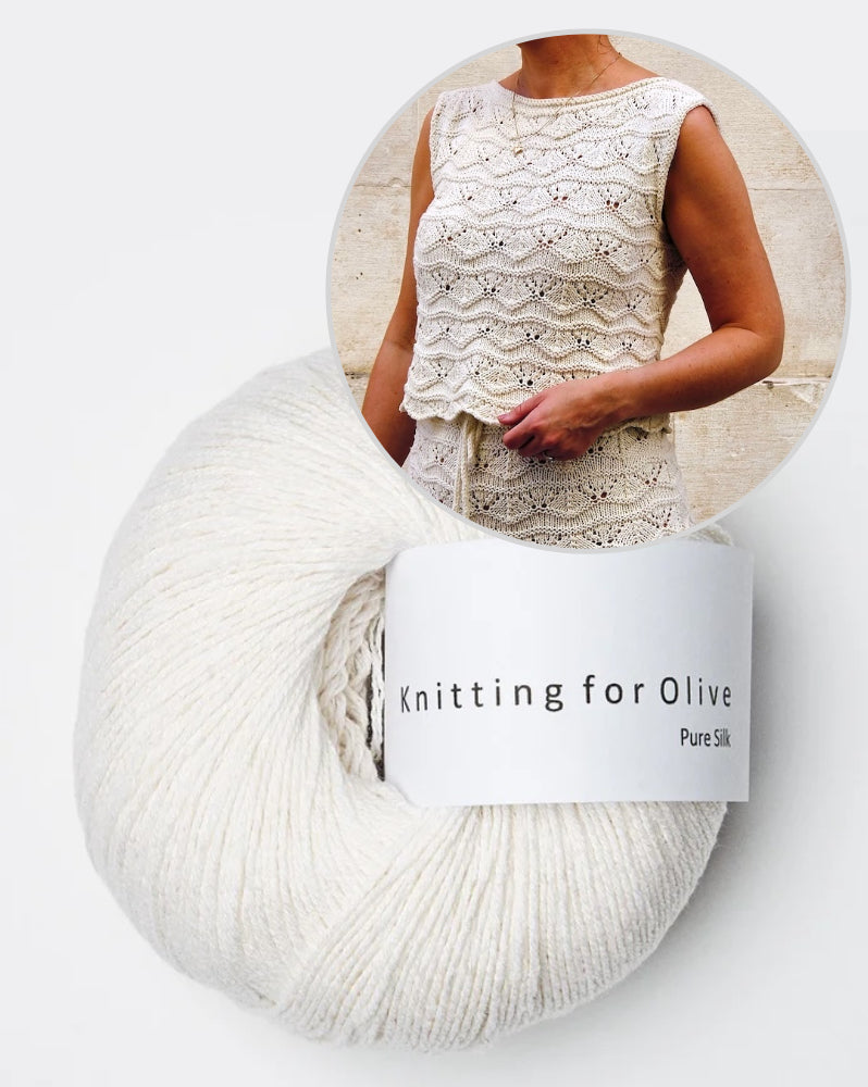 Solène Top | zartes Muster aus Pure Silk von Knitting for Olive