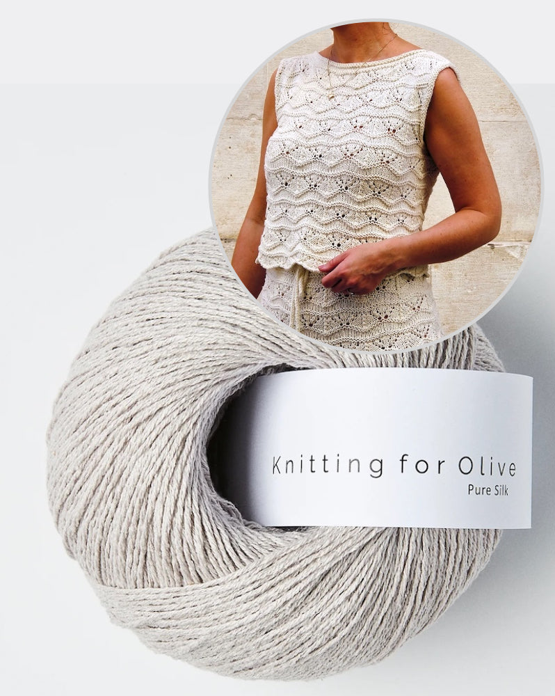 Solène Top | zartes Muster aus Pure Silk von Knitting for Olive