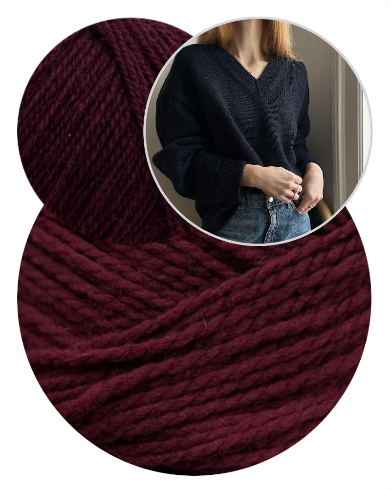 Sweater No. 30 V-Neck | super weich aus Woolia und Cashmere Lace von Gepard Garn