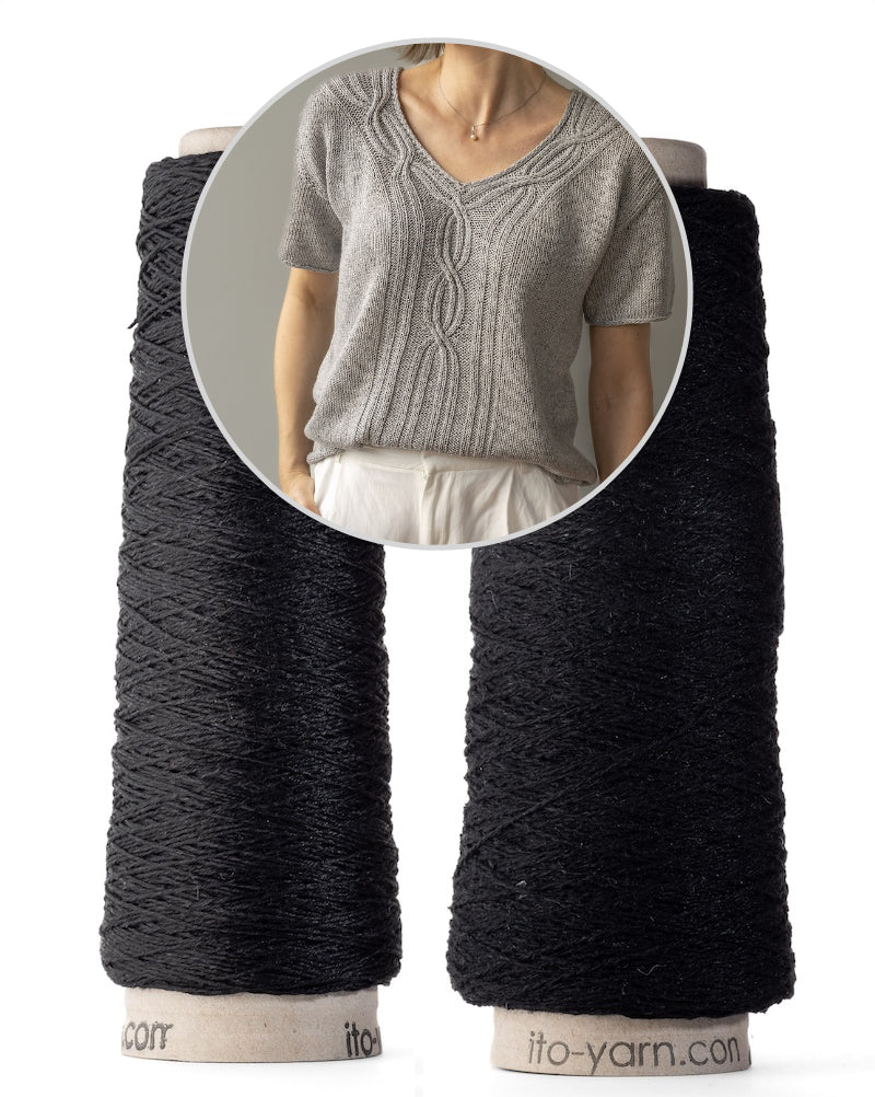Sylvan Tee | verschlungene Zöpfe aus Kinu und So Asa von ITO Yarn
