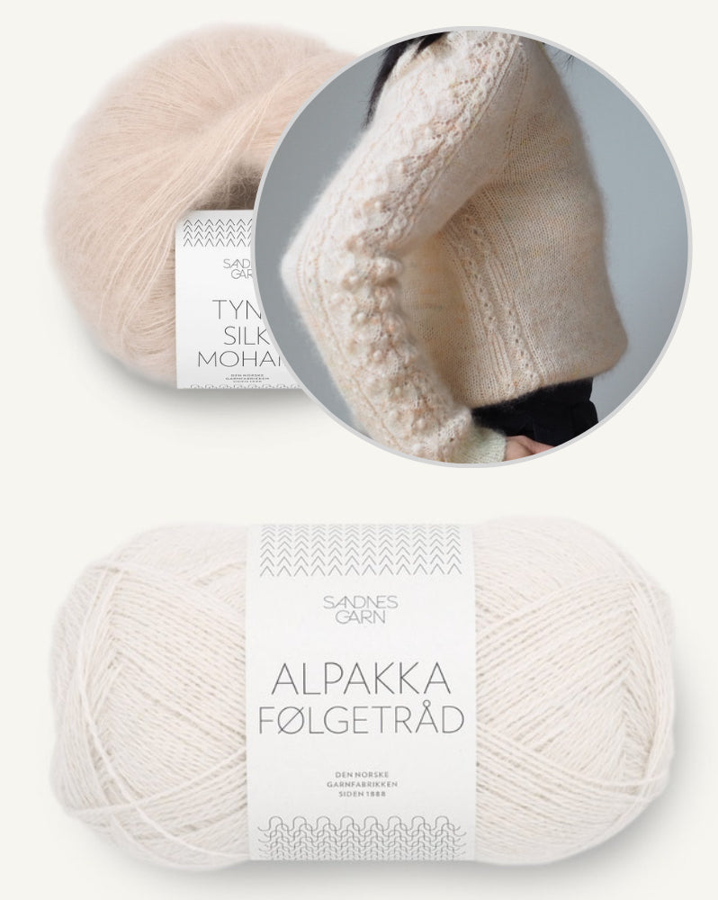 Tea of Heaven Sweater von Joanna Ang mit Alpakka Folgetrad und Tynn Silk Mohair von Sandnes Garn 9