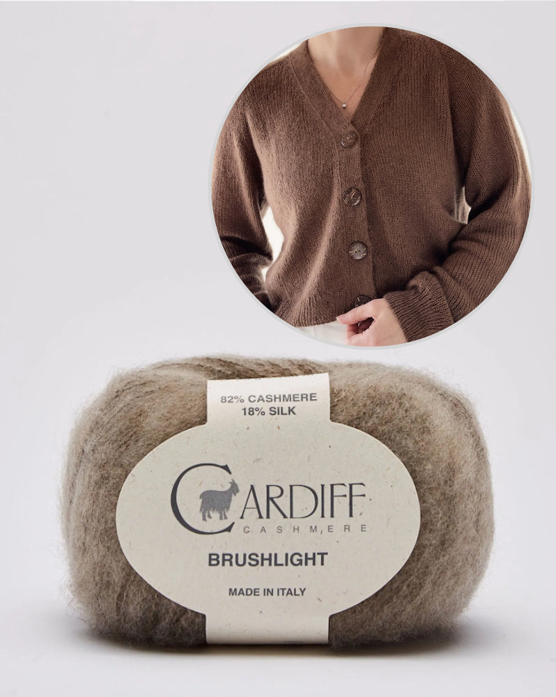 Teddy Dera Cardigan Lite von Caidree mit Brushlight von Cardiff Cashmere 11