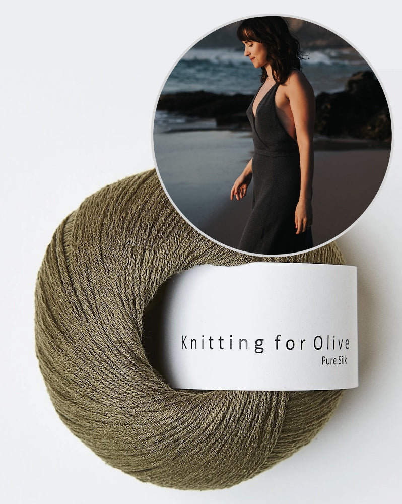 THE GIRL Dress | zarte Silhouette aus Pure Silk von Knitting for Olive