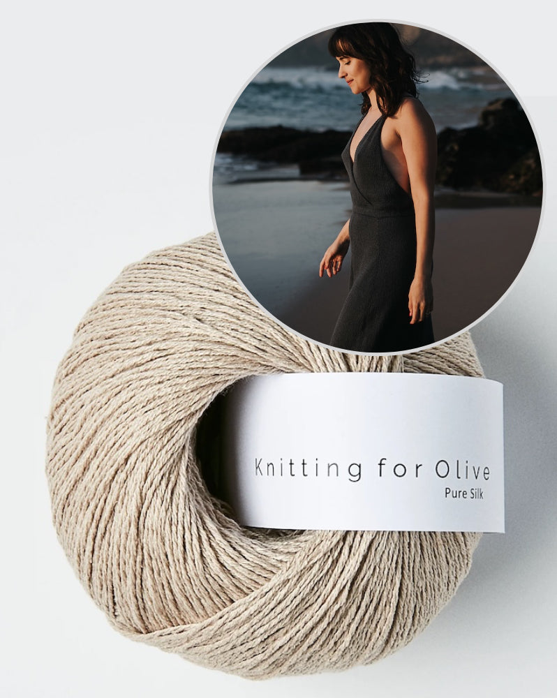 THE GIRL Dress | zarte Silhouette aus Pure Silk von Knitting for Olive