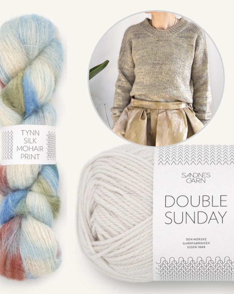 Eri Shimizu ToF Sweater mit Double Sunday und Tynn Silk Mohair Print von Sandnes Garn 10
