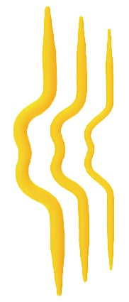 Tulip Zopfnadeln, Kunststoff, gelb 1