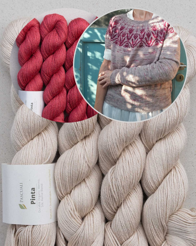 Tulipa Sweater | traumhaftes Tulpenmuster aus Pinta von Pascuali