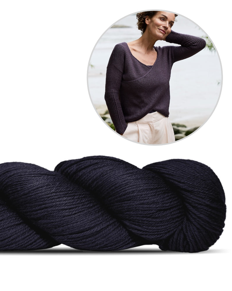 Twilight Trail Pullover | Wickelpullover aus Cheeky Merino Joy von Rosy Green Wool