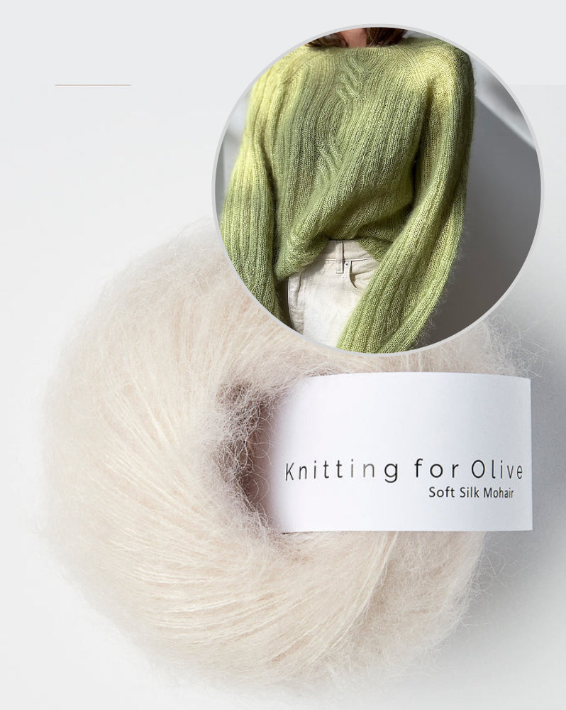 Twist Light Loop Sweater | zarte Zöpfe aus Soft Silk Mohair von Knitting for Olive