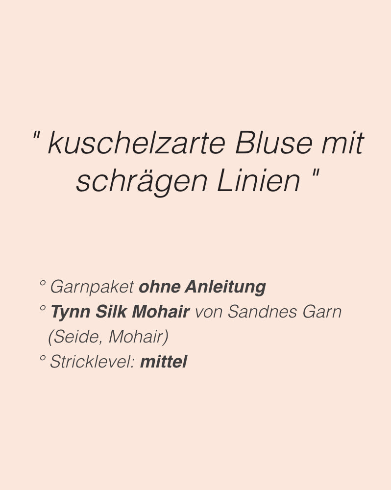 PetiteKnit Valerie Blouse mit Tynn Silk Mohair von Sandnes Garn 2