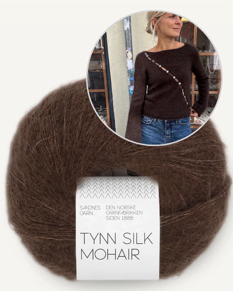 PetiteKnit Valerie Blouse mit Tynn Silk Mohair von Sandnes Garn 9