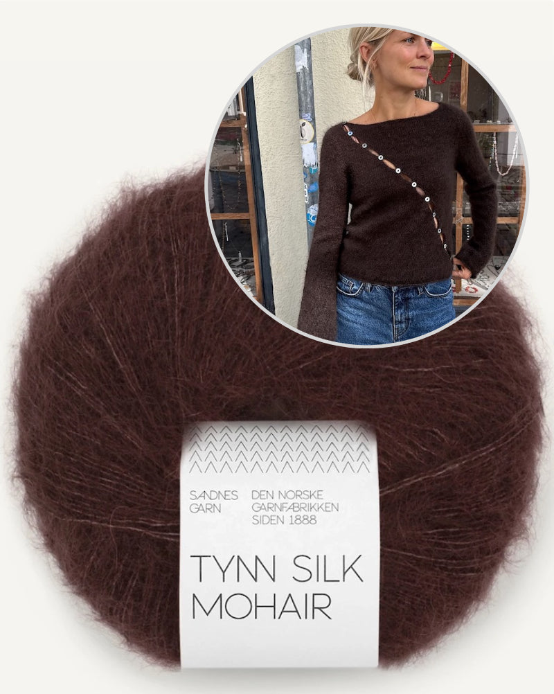 PetiteKnit Valerie Blouse mit Tynn Silk Mohair von Sandnes Garn 10