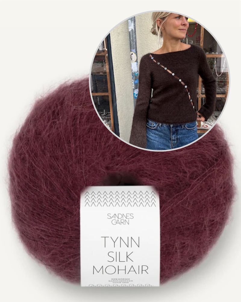 PetiteKnit Valerie Blouse mit Tynn Silk Mohair von Sandnes Garn 15