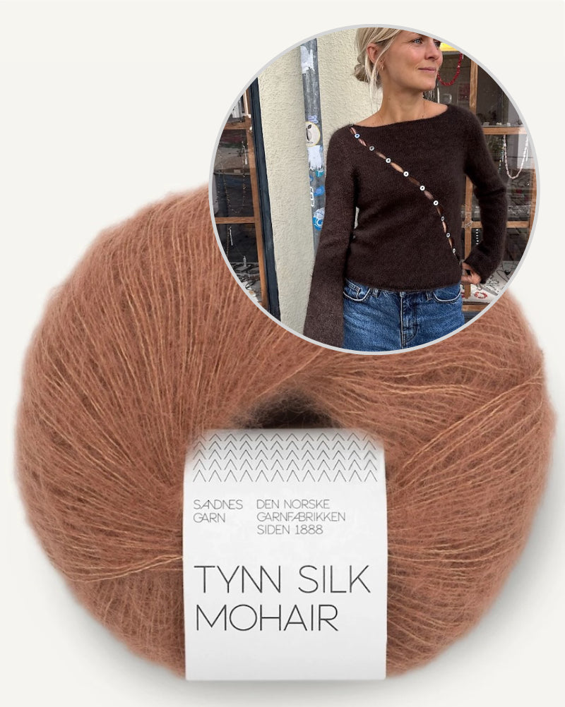 PetiteKnit Valerie Blouse mit Tynn Silk Mohair von Sandnes Garn 14