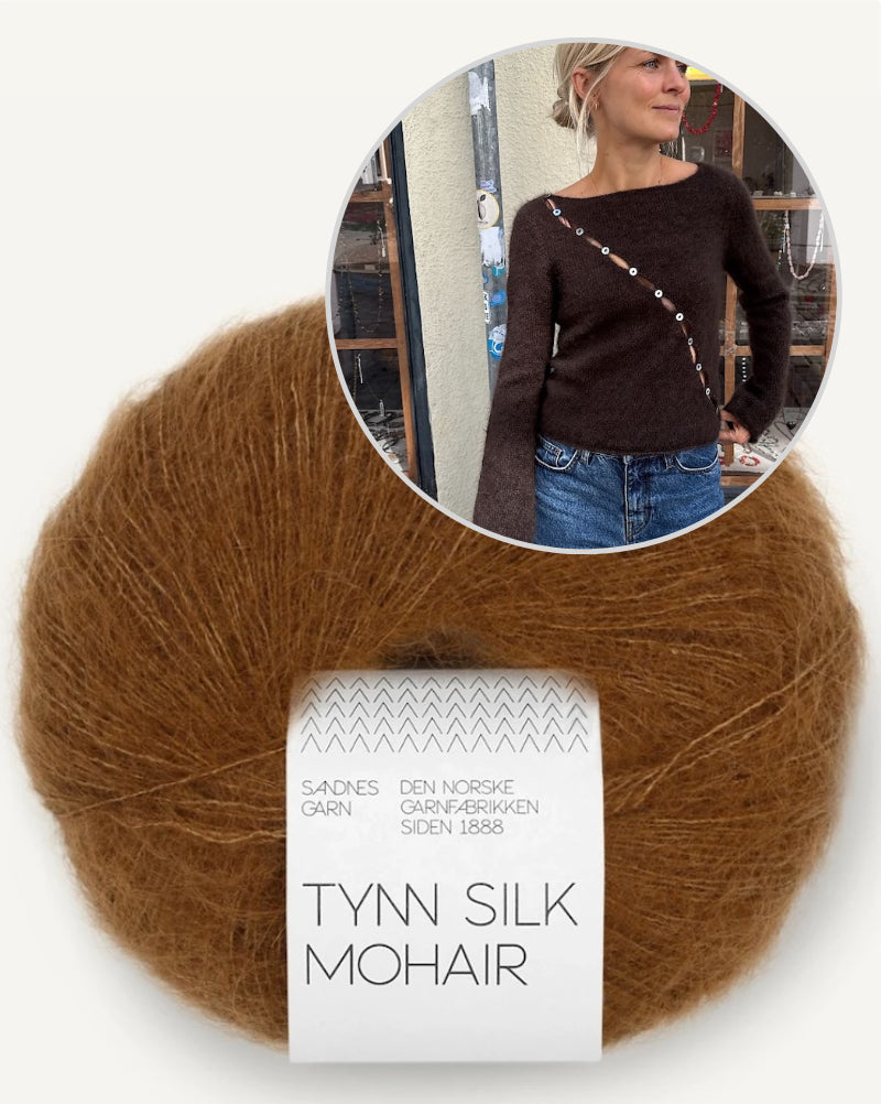 PetiteKnit Valerie Blouse mit Tynn Silk Mohair von Sandnes Garn 13