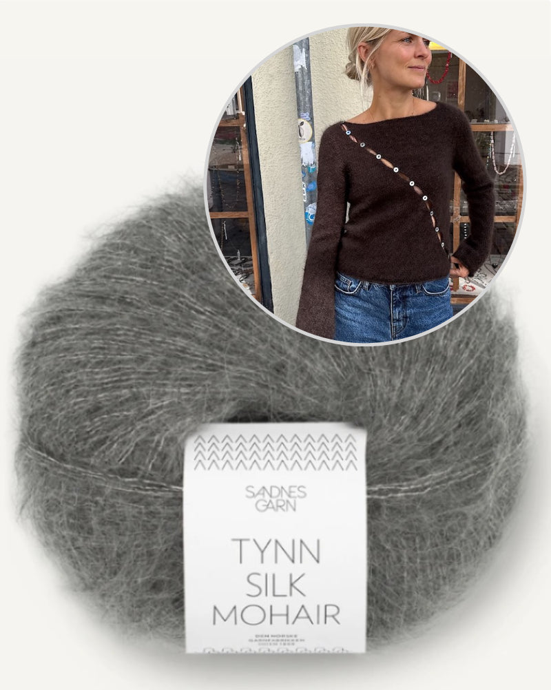 PetiteKnit Valerie Blouse mit Tynn Silk Mohair von Sandnes Garn 11