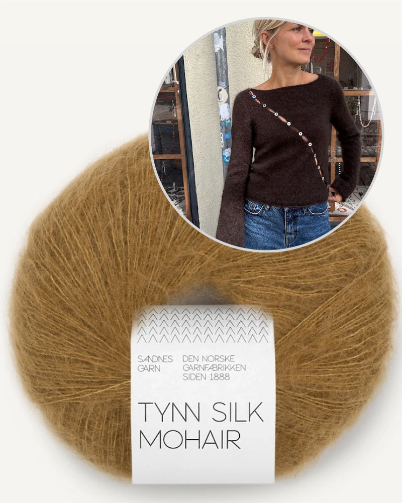 PetiteKnit Valerie Blouse mit Tynn Silk Mohair von Sandnes Garn 12