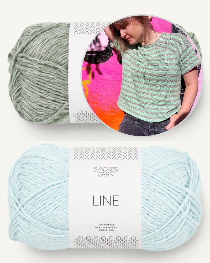 Versa Tee | Streifenshirt mit lässiger Schulter aus Line von Sandnes Garn