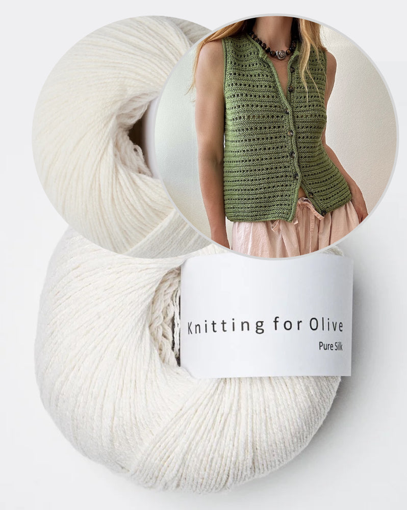 Vest No. 10 | luftige Weste aus Merino und Pure Silk von Knitting for Olive