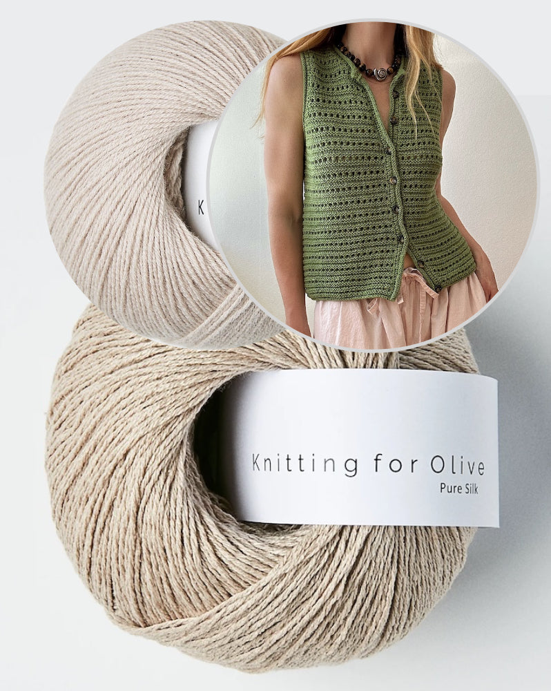 Vest No. 10 | luftige Weste aus Merino und Pure Silk von Knitting for Olive