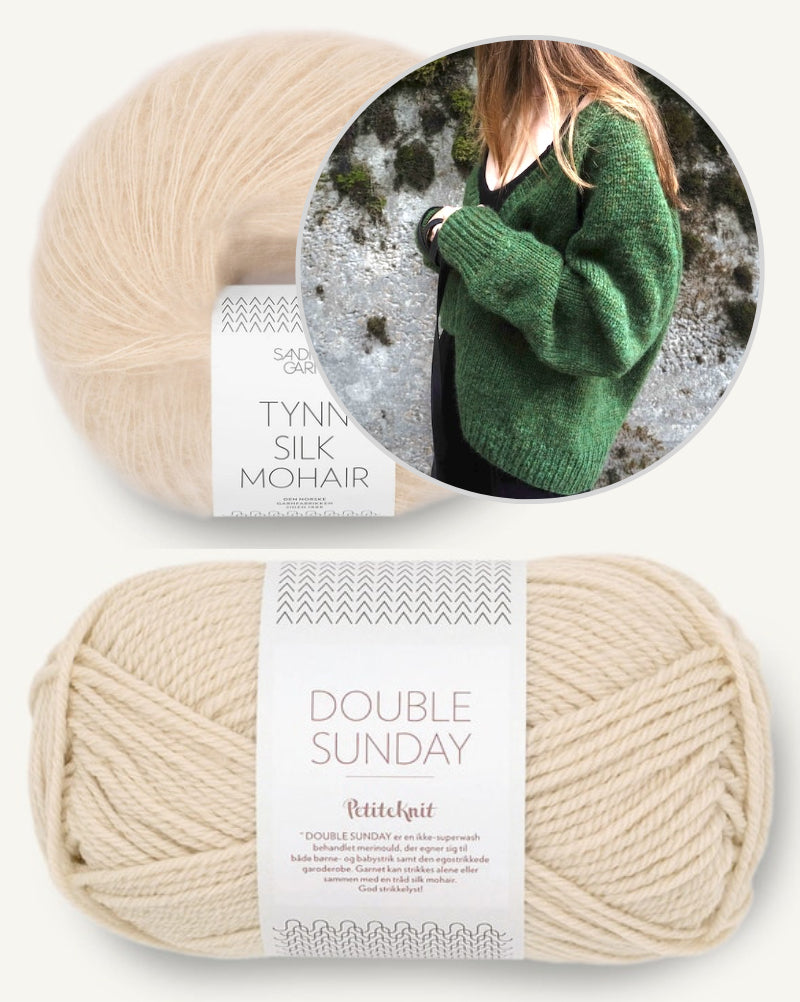 Wayfarer Cardi V | Basic Jacke aus Double Sunday und Tynn Silk Mohair von Sandnes Garn