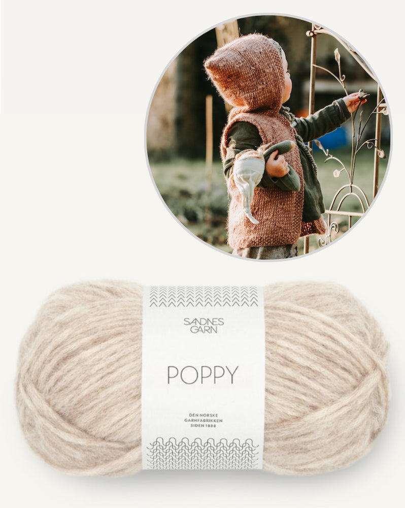 Weste Wiesenblume von Kleinigkeitenliebe mit Poppy von Sandnes Garn 11