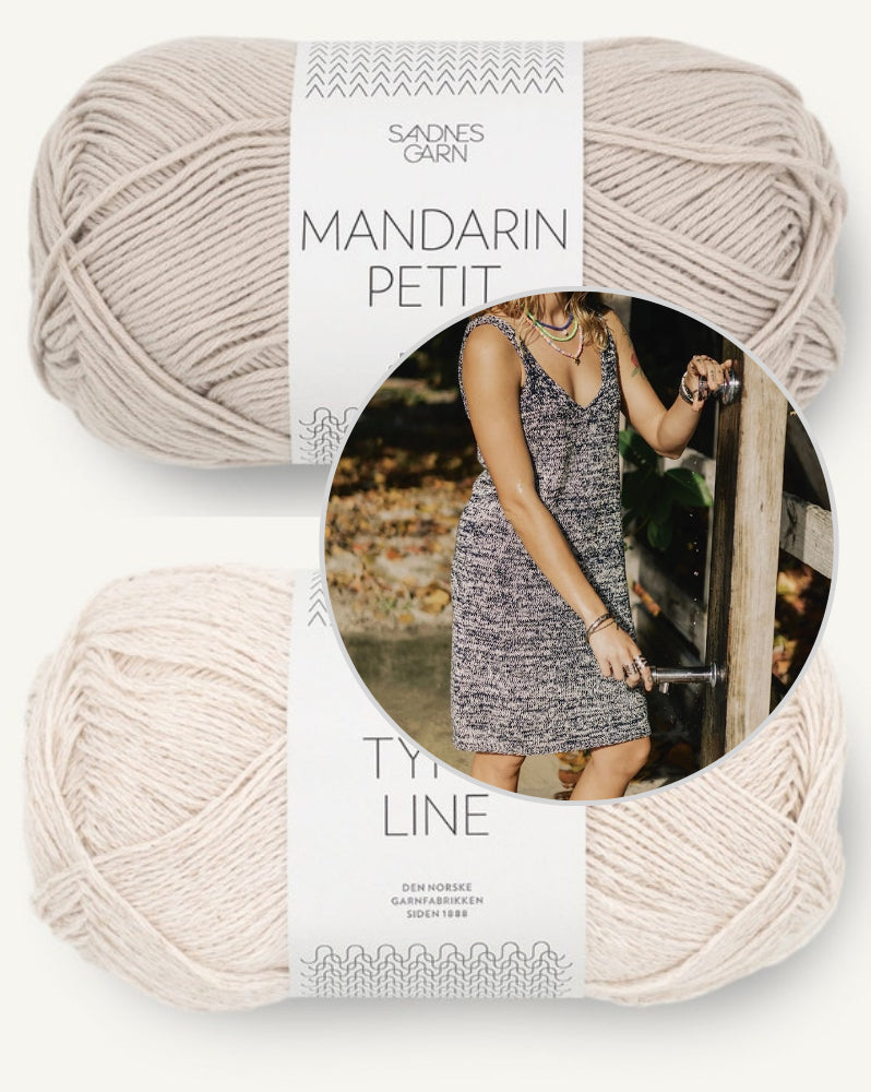 Willow Kleid | Basic Kleid aus Mandarin Petit und Tynn Line von Sandnes Garn