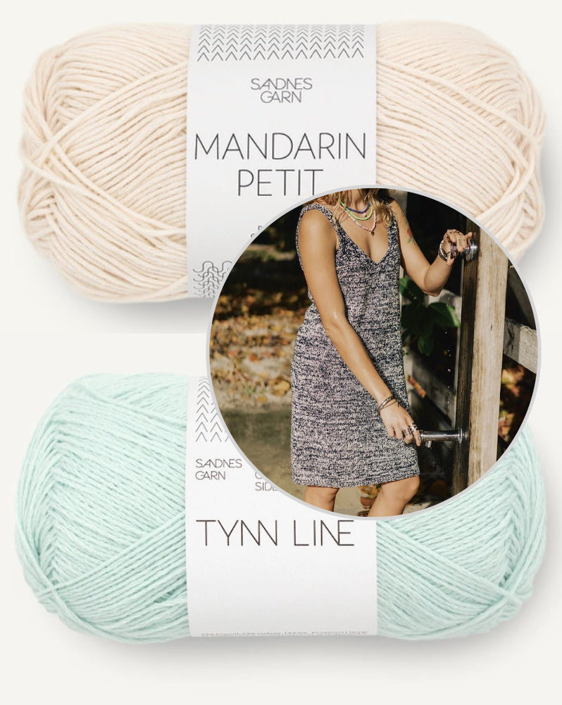 Willow Kleid | Basic Kleid aus Mandarin Petit und Tynn Line von Sandnes Garn