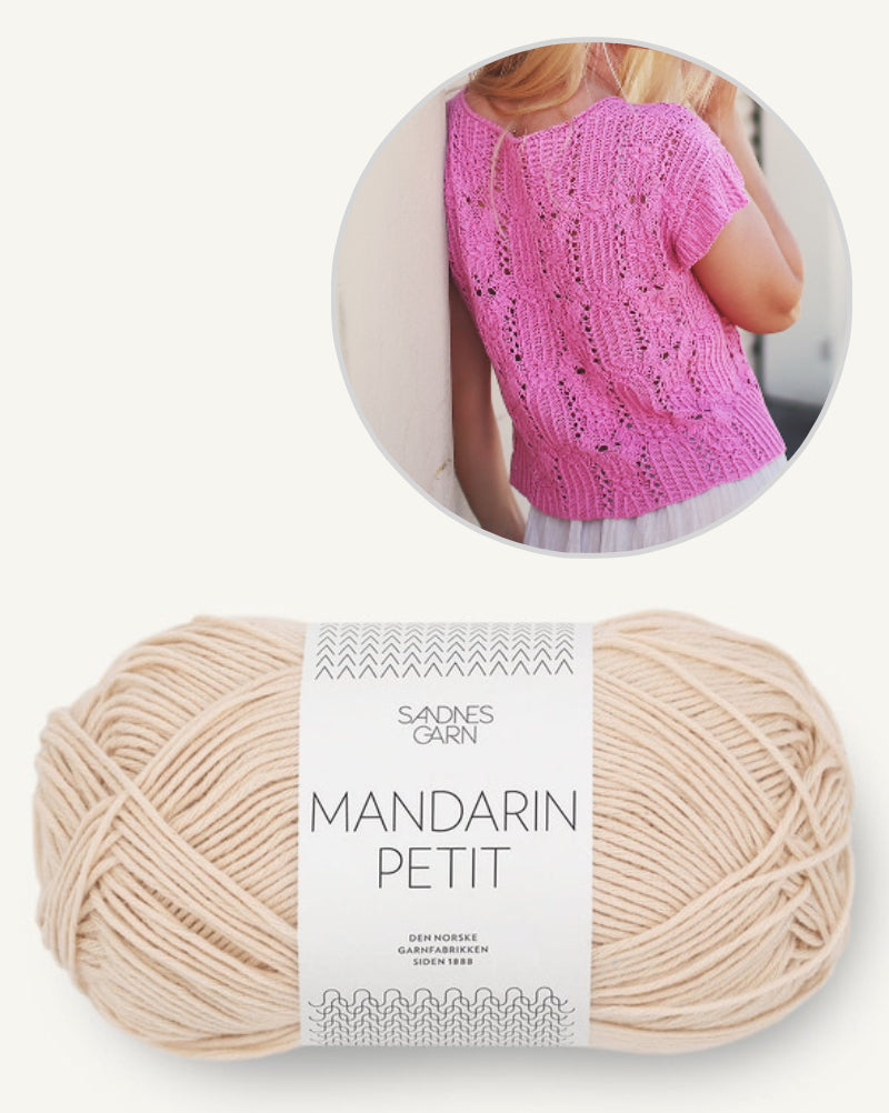 Woollahra Tee | Shirt with a beautiful pattern made from Mandarin Petit by Sandnes Garn