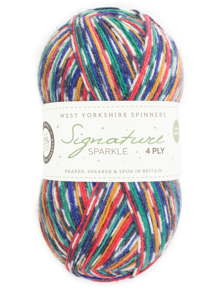 Signature 4-ply Sparkle | zart funkelnder Glitzereffekt in feinem Sockengarn