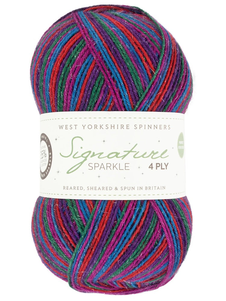 Signature 4-ply Sparkle | zart funkelnder Glitzereffekt in feinem Sockengarn