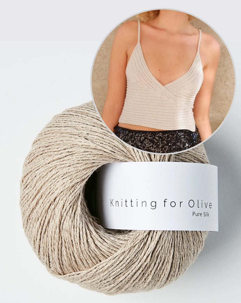 Yoko Top | Wickeltop mit Pure Silk von Knitting for Olive