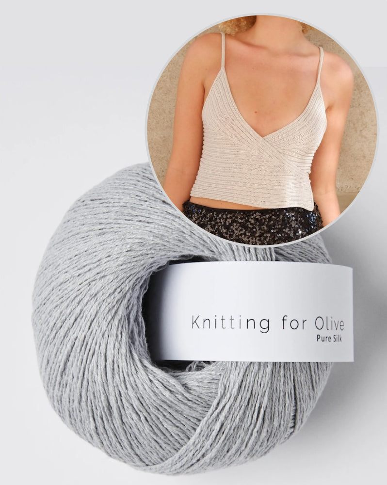 Yoko Top | Wickeltop mit Pure Silk von Knitting for Olive