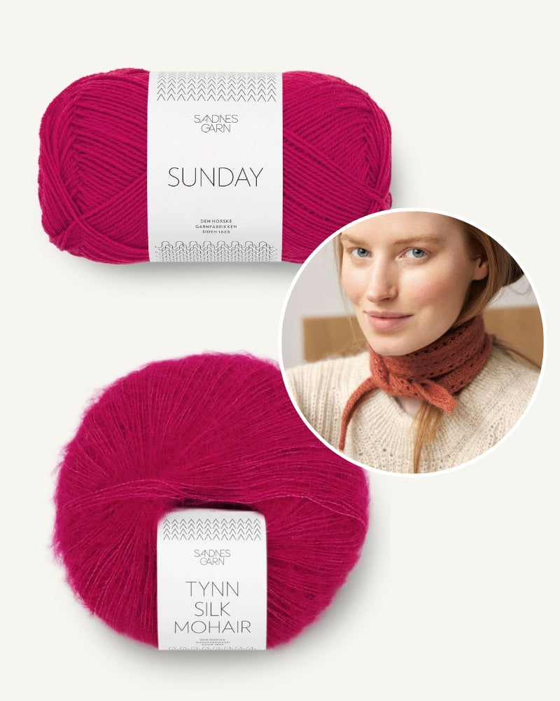 Sandnes, Lacey Scarf, Farbe: jazzy pink