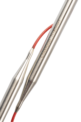 Circular knitting needle Red Lace stainless steel - 80cm 