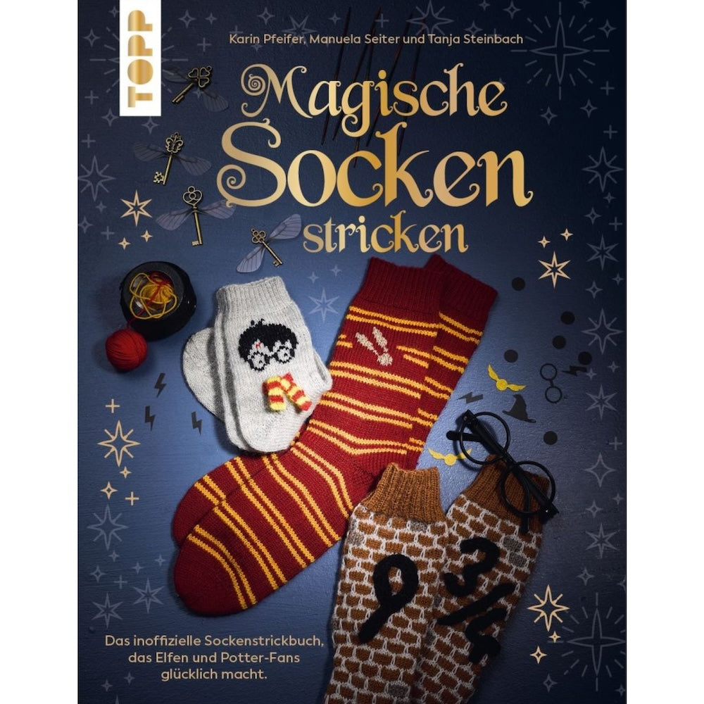 Magische Socken stricken | für Potter-Fans und Elfen mit Größe 22/23 bis 48/49