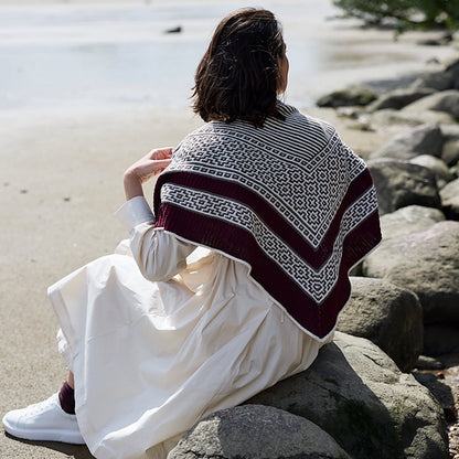 True Love | kontrastfyldt sjal i Cheeky Merino Joy fra Rosy Green Wool