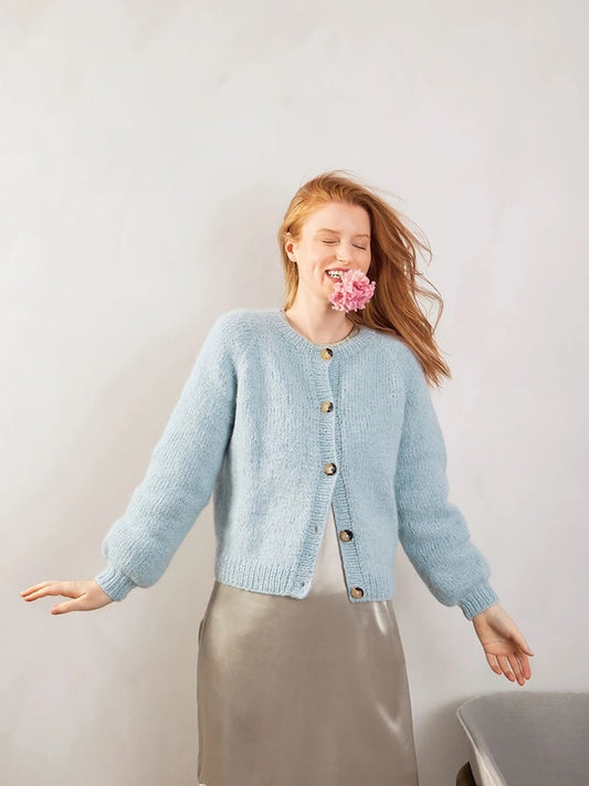 Weekend Jacke | weiche und leicht aus Kos und Tynn Silk Mohair von Sandnes Garn