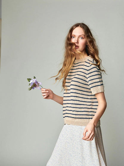 Marian Shirt | lässige Streifen aus Line von Sandnes Garn