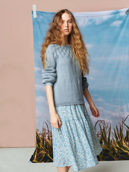 Schneeglöckchen Pullover | leichter Sommerpullover aus Line von Sandnes Garn